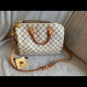 Speedy Bandouliere 30 Damier Azure